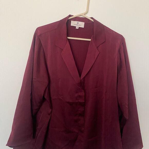 Laurie Felt Women's Deep Red Blouse burgundy - Picture 1 of 4